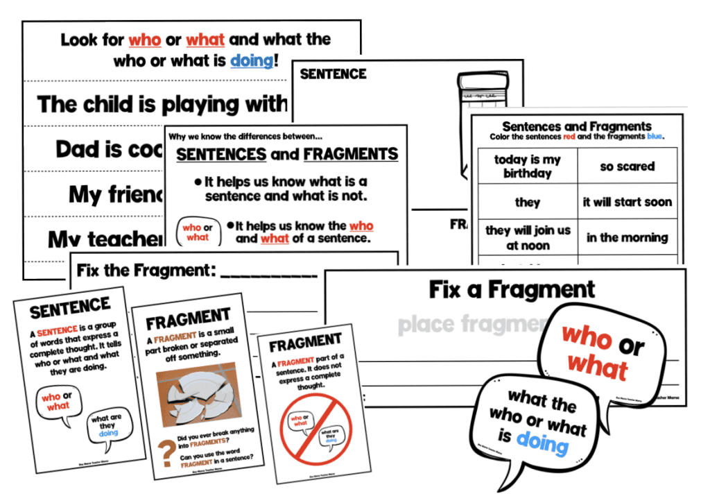sentences and fragments