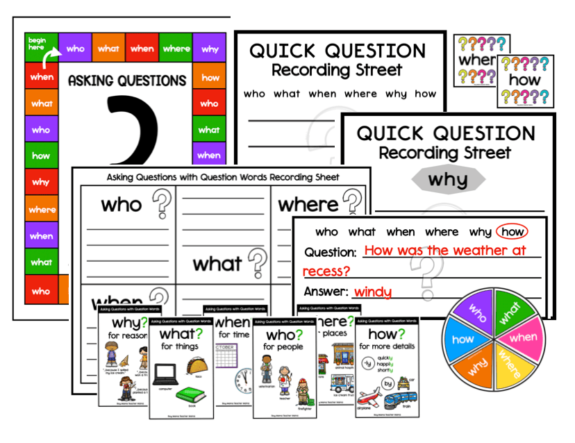 question words activities