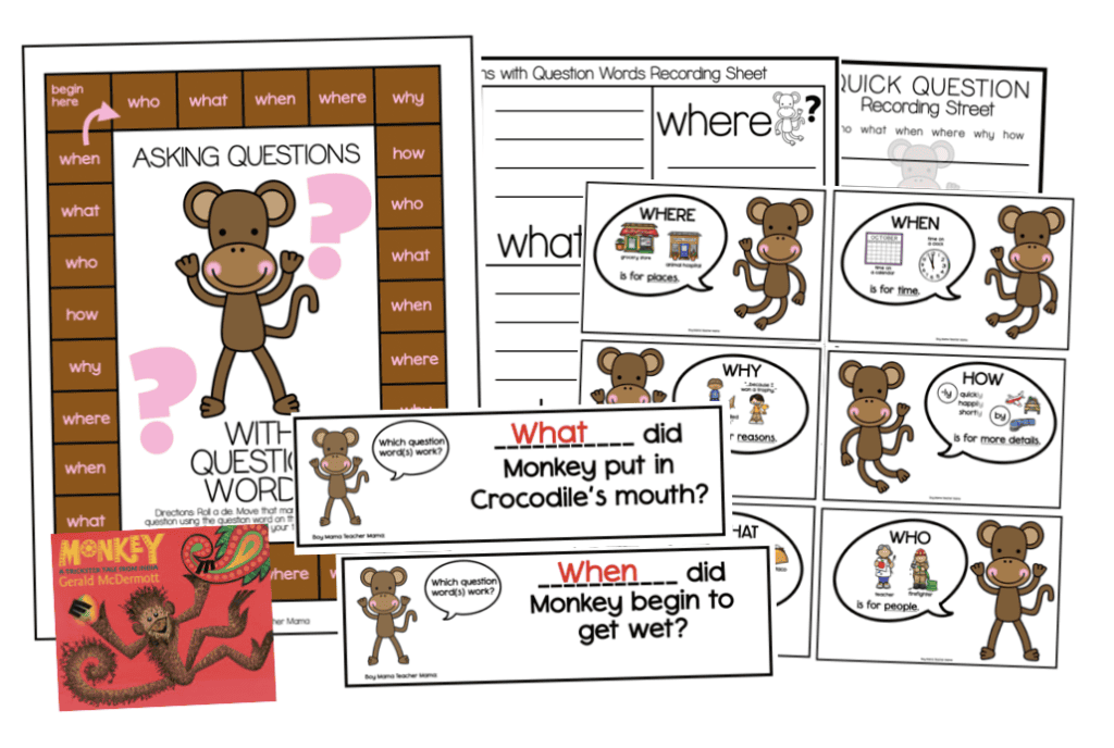 question words with monkey