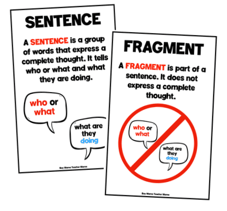 sentences and fragments anchors