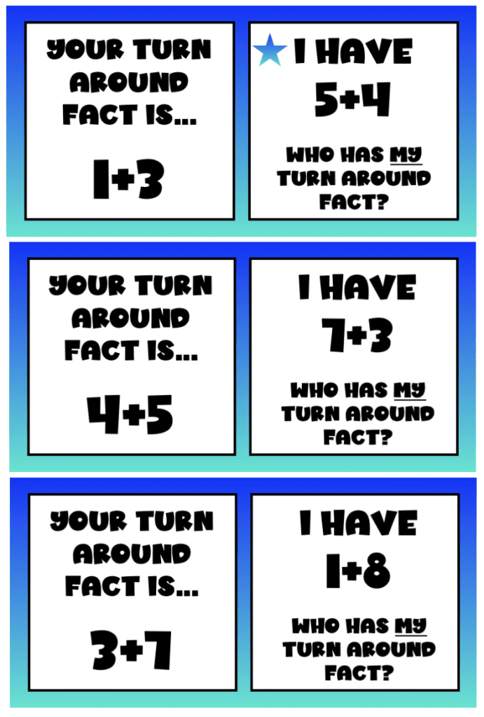 turn around facts my fact your fact game