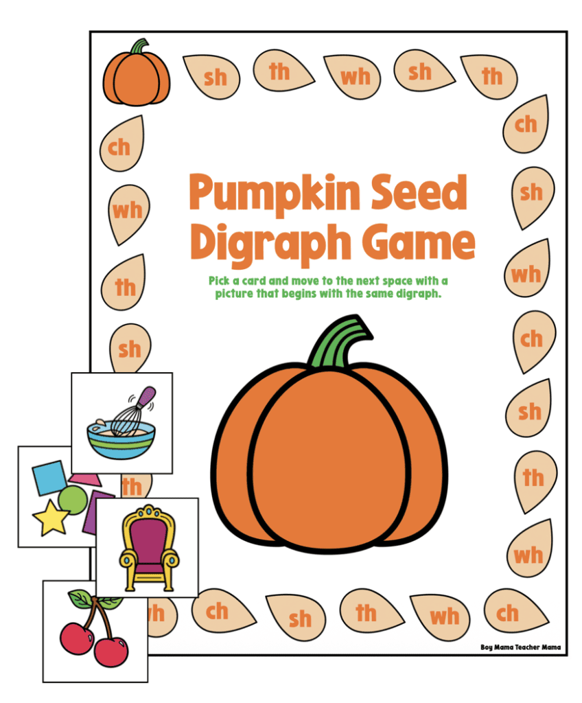 Digraphs Pumpkin Seed Game