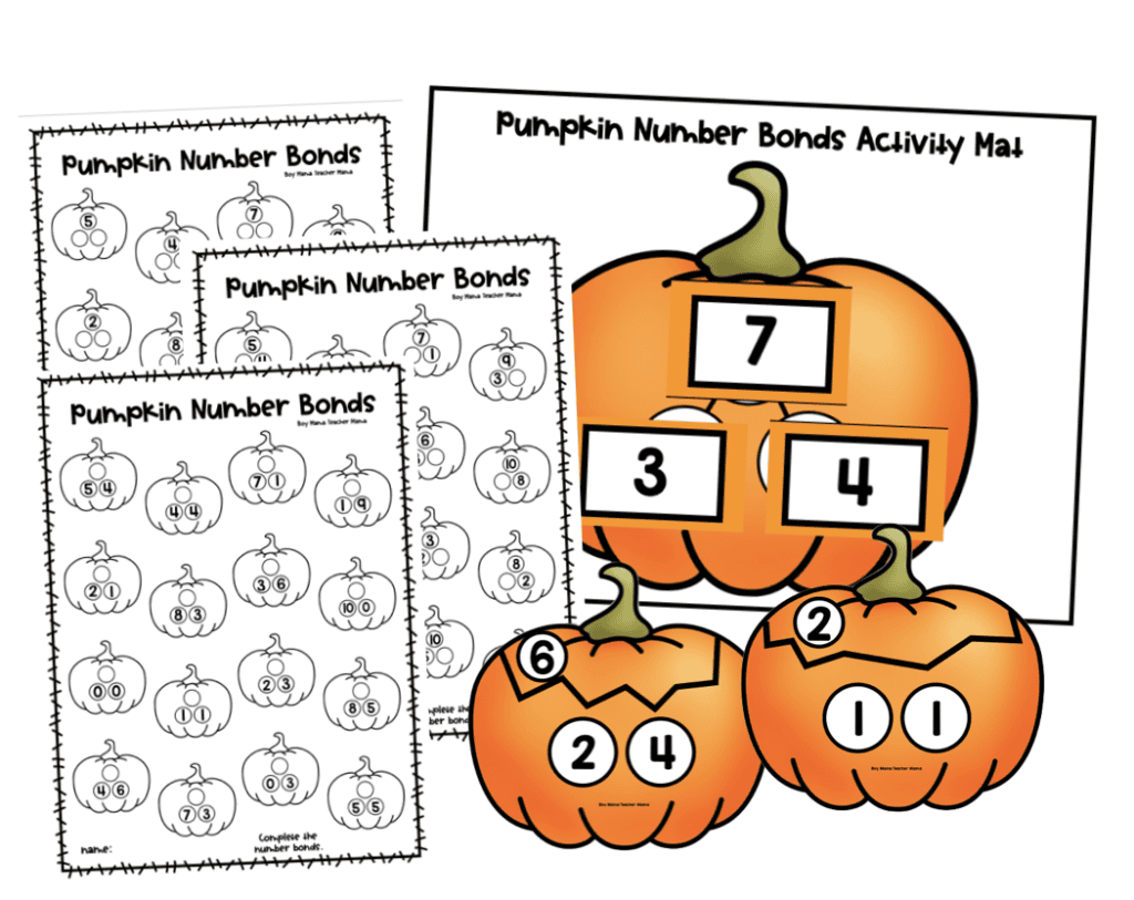 number bond pumpkin activities